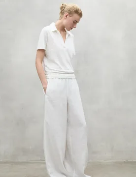 Camiseta de mujer de lino de manga corta - Ecoalf - FashionsVida