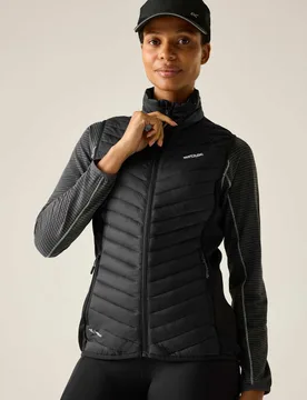 Anderson Hybrid Padded Funnel Neck Gilet Black female - Regatta - FashionsVida