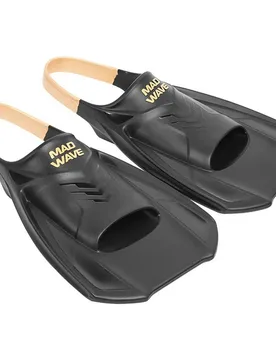 Open Heel Training Junior Swimming Fins Black EU 34-37 unisex - Madwave - FashionsVida