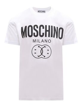 T-shirt in cotone con logo frontale