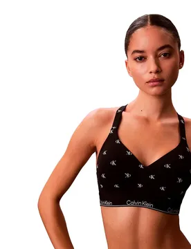 Reggiseno Lv00qf8500 Bralette Diamond Logo Black S