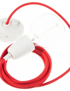 Cables Suspension Luminaire Rc35 50 Cm Fire Red / White One Size - Creative - FashionsVida