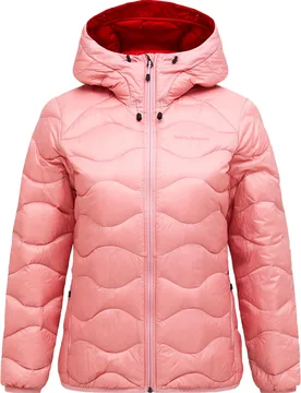 Doudoune déperlante et coupe-vent - W Helium Down Hood Jacket Warm Blush Red Pompeian - Taille S - Rose - Peak Performance - FashionsVida