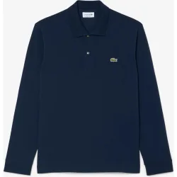 Polo de hombre de manga larga light de corte clásico en verde