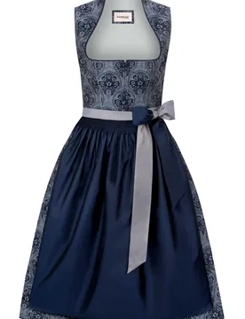 Dirndl Layla (dunkelblau, Gr. 48) von Bergfeuer Couture für Damen, 100 % Polyester - Stockerpoint - FashionsVida