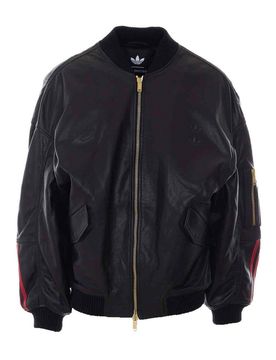 Bomber in pelle nera