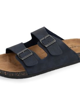Mules sandales double bride Marine marine 43