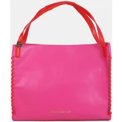 Bolso shopper con detalles trenzados a contraste con amplias asas