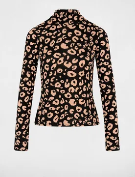 Camiseta de mujer ajustada cuello alto - Morgan - FashionsVida