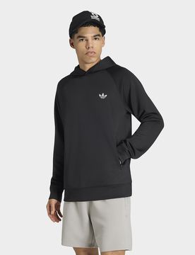 Mens HOODIE TREFOIL ESSENTIALS SPACER - Nero, nero nero Uomo taglia L