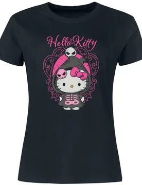Anime T-Shirt - M bis 3XL - für Damen - Größe M - schwarz - EMP exklusives Merchandise! - Frauen - female - Hello Kitty - FashionsVida