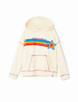 Sweat étoile WHITE M female - Desigual - FashionsVida