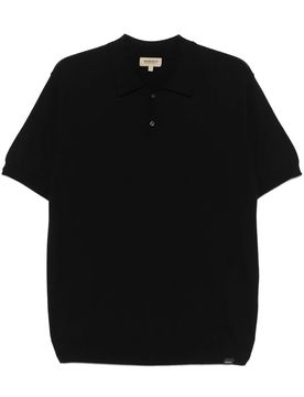 Men's Cotton Short-Sleeve Polo Shirt with Button Front
