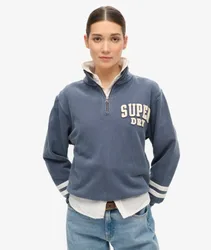 Superdry Damen Athletic Essentials Sweatshirt mit Applikation Marineblau - Größe: 36