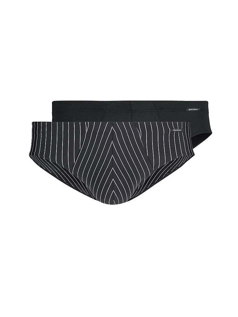 Brasil-Slip 2er Pkg. MICRO MULTIPACK blackstripe selection schwarz XXL herren - Skiny - FashionsVida