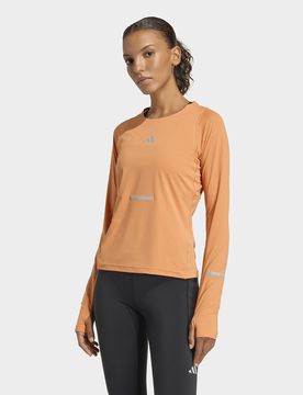 Womens Maglia ADI365 Climacool+ Long Sleeve - Arancione, arancione arancione Donna taglia XS