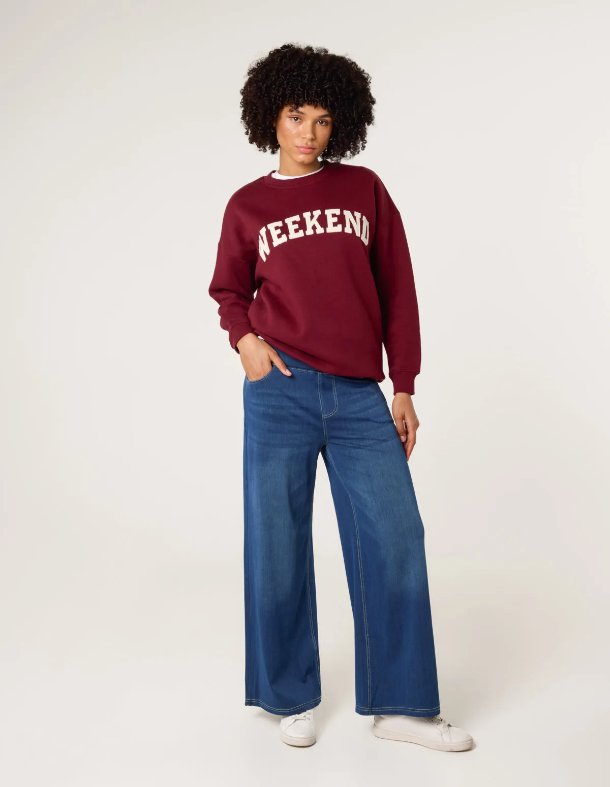 Elasticated Washed Jeans - S / DENIM BLUE - female - Blue Vanilla - FashionsVida