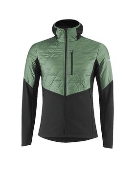 Löffler Chaqueta híbrida de esquí de fondo para hombre Alex PL6 con capucha oliva 56
