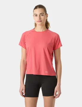 Women's Shine Solen T-Shirt Pink L - Sunset Pink - Female - Helly Hansen - FashionsVida