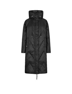 Abrigo acolchado de plumón MMZOLA negro XS