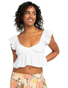 Débardeur Brisa Woven Top Egret / Solid XS