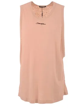 T-shirt Sans Manches 747063 Beige L - Dolce & Gabbana - FashionsVida