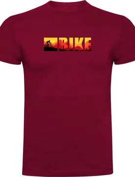 Maglietta A Maniche Corte Sunset Dark Red - Kruskis - FashionsVida