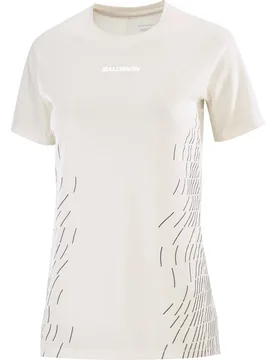 Sense Aero Graphic Damen T-Shirt, braun S - Salomon - FashionsVida
