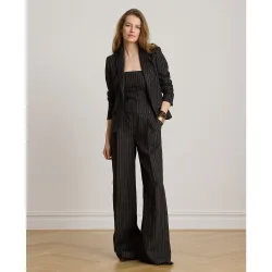 Blazer de mujer de lino con botonadura sencilla