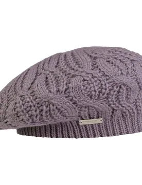 Uni Knit Beret by - lilac - Damen - Size: One Size - Seeberger - FashionsVida