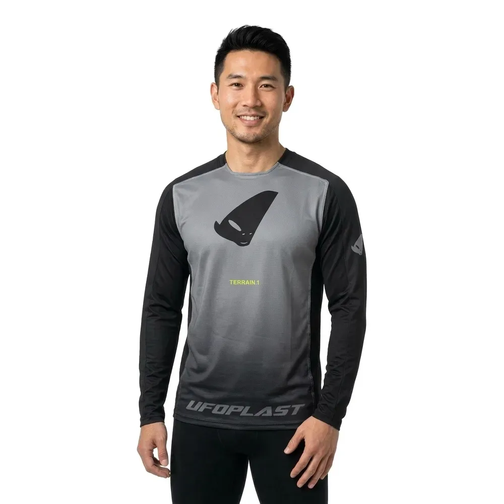 Maglia Da Enduro A Maniche Lunghe Terrain 1 Black - UFO - FashionsVida