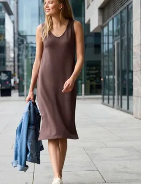 Street One Sommerliches Crochet Kleid female Braun