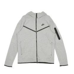 Felpa Leggera Cappuccio Zip Uomo Sportswear Tech Fleece Hoodie Dk Grey Heather/black