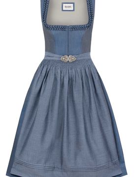 Dirndl Moana (blau, Gr. 42) von Heimatgwand für Damen, 60% Polyester,40% Viskose