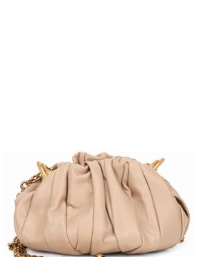 Plissé Shoulder Bag with Chain in Pleated Lambskin