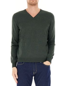 Maglia in lana VERDE SCURO 46