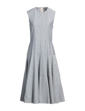 Midi-Kleid Damen Hellgrau 38 Damen
