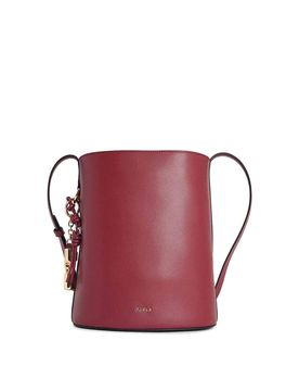 Borsa a secchiello Roxie in pelle bordeaux