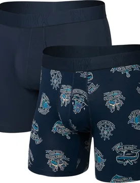 Boxershorts Cooling Cotton, 2er Pack, dunkelblau l - SAXX - FashionsVida