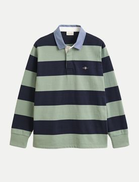 Heavy Rugger Shirt mit Streifen Grün XXL