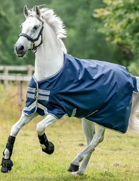 Weidedecke AMIGO BRAVO 12 Original 100g, navy/titanium - Horseware - FashionsVida