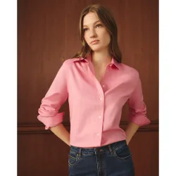 Camisa oxford de mujer de manga larga