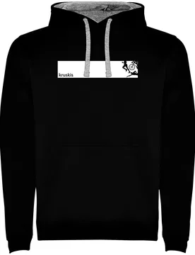 Felpa Con Cappuccio Frame Triathlon Two-colour Black / Grey S - Kruskis - FashionsVida