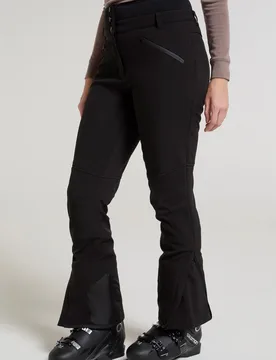 Avalanche Womens High-Waisted Softshell Ski Pants - Black - Black - Size: 10 - Mountain Warehouse - FashionsVida