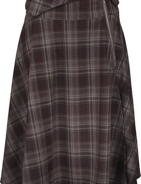 Gothic Rock knielang - Nocturne Nights - Morning Meadow Midi Skirt - XS bis L - für Damen - Größe S - braun - Frauen - female - Killstar - FashionsVida