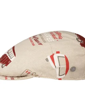 Beach Bus Flat Cap by - oatmeal - Size: 57 cm - Lierys - FashionsVida