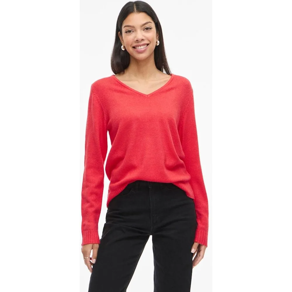 Jersey de mujer punto cuello pico - Vila - FashionsVida