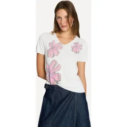 Top de mujer con estampado posicional