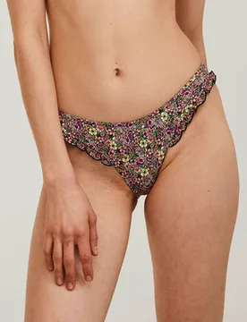 Braga de bikini con volante y estampado de flores - Bohodot - FashionsVida
