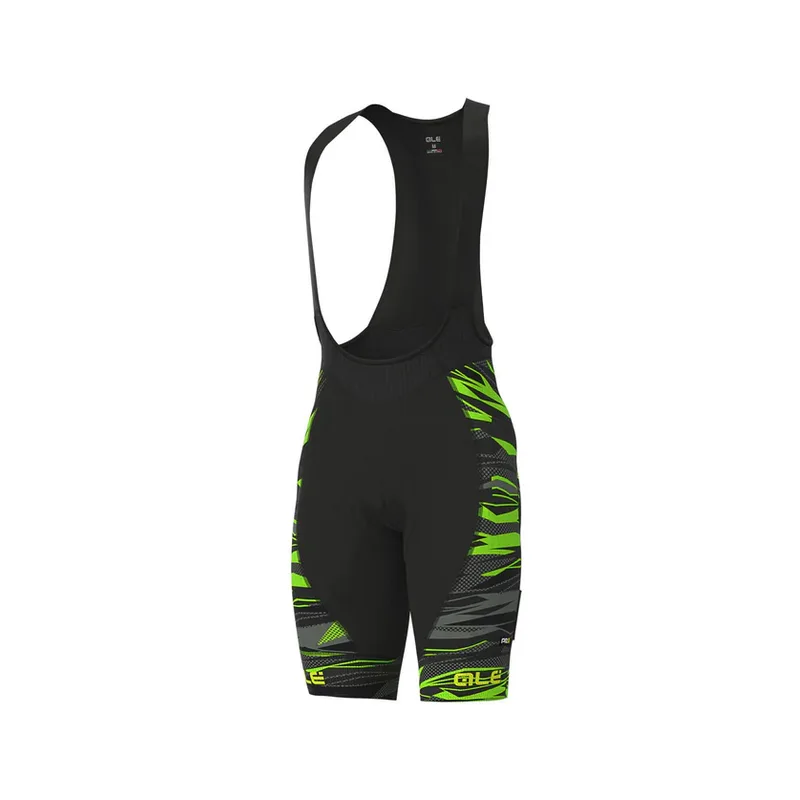 Pantaloncini ciclismo GRAPHICS PRR ROCK nero verde giallo fluo - ALE' - FashionsVida